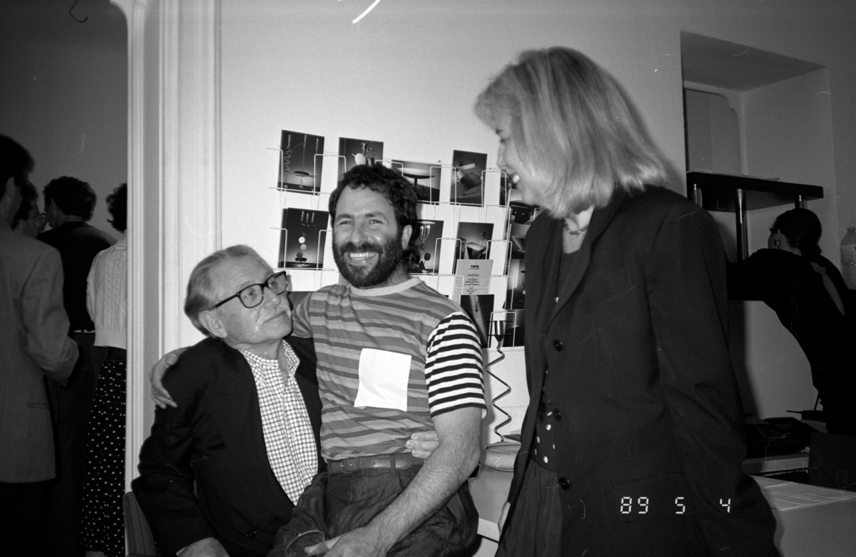 Ettore Sottsass, Peter Shire and Barbara Radice in Milano. Courtesy of Peter Shire